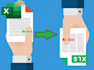 arrange excel file into well defined columns manually