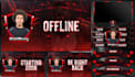 design  kick stream  animated overlay, facecam, screens
