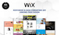 design an extraordinary wix website, wix landing page