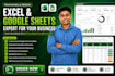 help with a custom excel sheets and google sheets automation