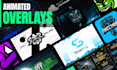 design a custom animated twitch overlay package and more