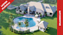 design landscape like backyard, garden, pool, patio