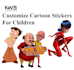 design customize cartoon stickers