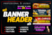 design awesome banner or header for social media or website
