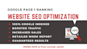 provide google SEO optimization service for website traffic