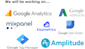 setup google analytics, gtm, amplitude, mixpanel,kissmetrics etc