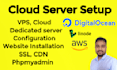 setup your websites on digitalocean, linode