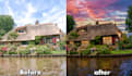 convert real estate images from day to dusk, twilight