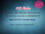 provide 100 niche relevant blog comment high quality