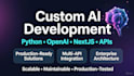 develop custom ai applications using gpt, python, nextjs and apis