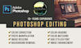 do professional photoshop image editing and background removal