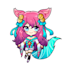 draw a cute printable anime character chibi sticker design