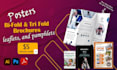 design posters, brochures, leaflets, and pamphlets