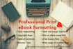 format your self published pod book
