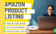 do amazon product listing via flat file bulk upload