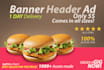 design professional web banner, header ad