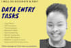 do accurate and fast data entry tasks