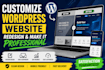 customize wordpress website, redesign, and make it professional