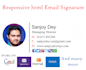design email signature in mailchimp or getresponse