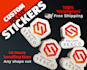 print waterproof custom stickers with logo in any size