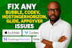 fix bubble,codev, hostingerh, glide, appgyver, clutch, softr
