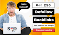 do 250 high da dofollow SEO backlinks that index on google