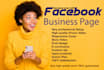 create professional facebook business page and seo friendly