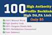 create 100 angela paul profile backlinks