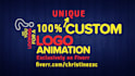 do 100 percent  custom logo animation with copy rights