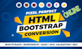 convert figma to HTML, xd to HTML, PSD to HTML responsive bootstrap 5