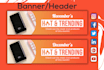 design social media banner posts or ads for instagram, facebook or youtube