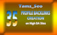 create 35 profiles on high da sites