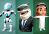 create a cool 3d character with textures