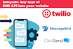 integrate SMS API for seamless messaging on your website