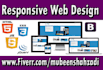design responsive website in bootstrap, html5 and css3