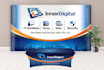 backdrop design, tradeshow booth, rollup banner