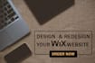 design and redesign custom wix website