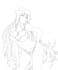 line art anime high quality and resolution , lineart anime character
