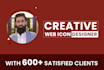 create creative web icon for your website