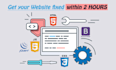 debug, modify and update existing html and css code