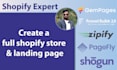 create shopify store and landing pages
