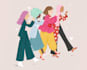 draw cute and colorful illustration