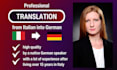 translate any text from italian into german