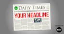 put your headline on a spinning newspaper in a video