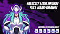 design badass mascot esports logo for your channel or team