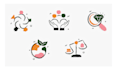 design custom doodle or hand drawn  icons