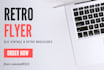 design retro flyer or brochures for you
