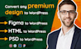 convert PSD, figma, HTML to wordpress using elementor landing page or clone site