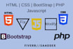 fix and modify html,css,javascript,php,mysql,bootstrap