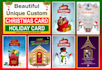 design custom christmas card, greeting card and kids birthday invitation cards